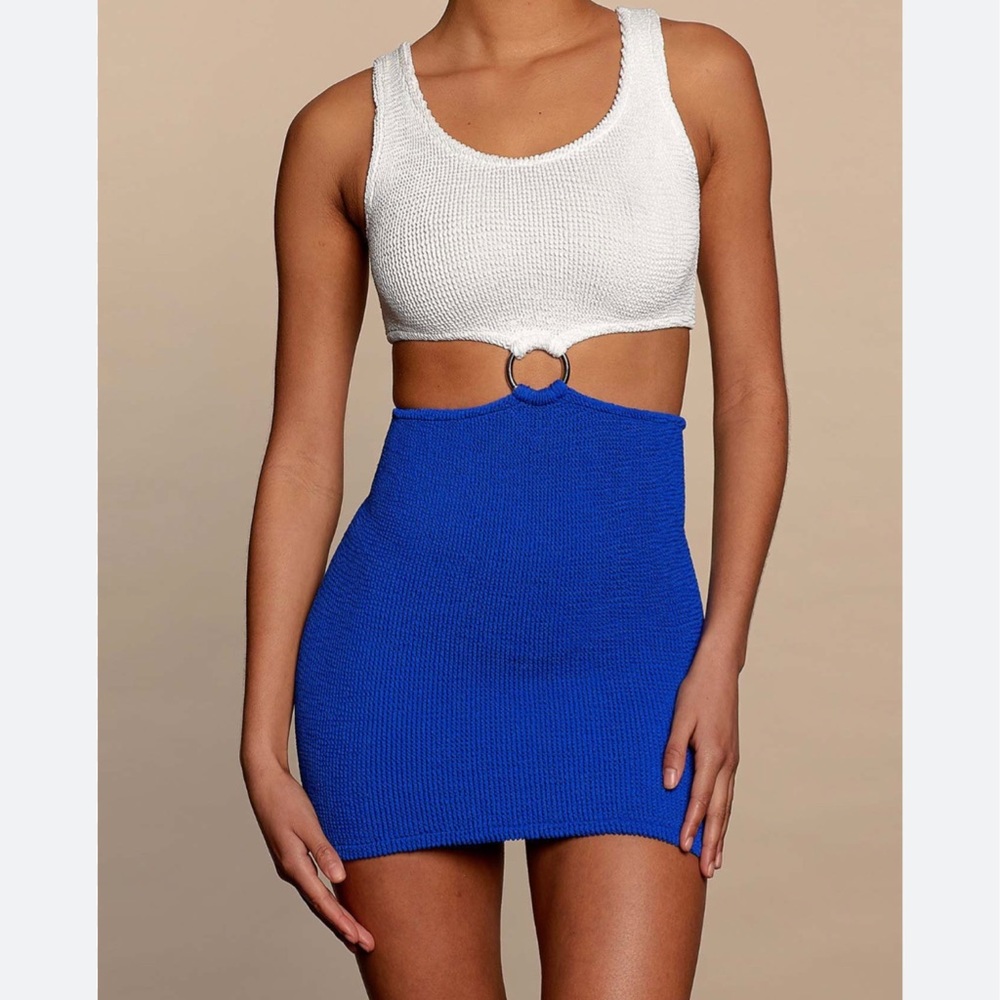 NEW never worn Hunza G Pretty Woman dress note Maroon color not bicolor